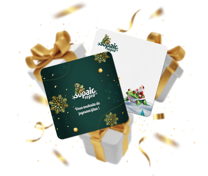 Carte de voeux format carré - coins arrondis